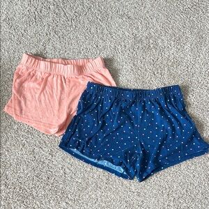 Polka Dot Lounge Shorts Set - Pink and Blue